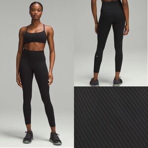 lululemon | Wunder Train High-Rise Ribbed 25" | Black | Size 4 | EUC